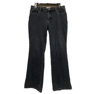 Coldwater Creek Jeans Womens 10 Petite Blk Natural Fit Mid Rise Flat Front Denim